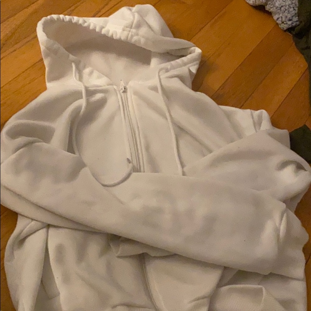 White Zip Up